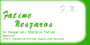 fatime meszaros business card